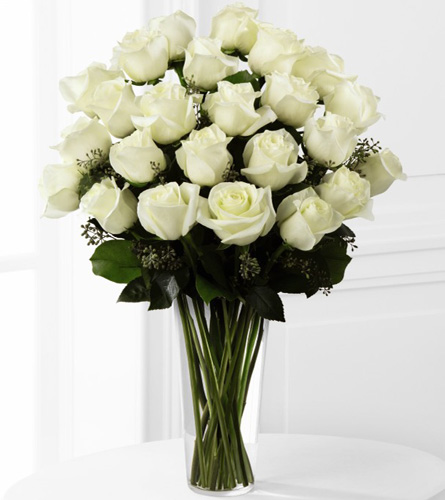 Premium White Rose Arrangement
